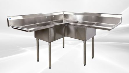 NSF Corner Sink 3 Compartment C3T181812-18LRC
