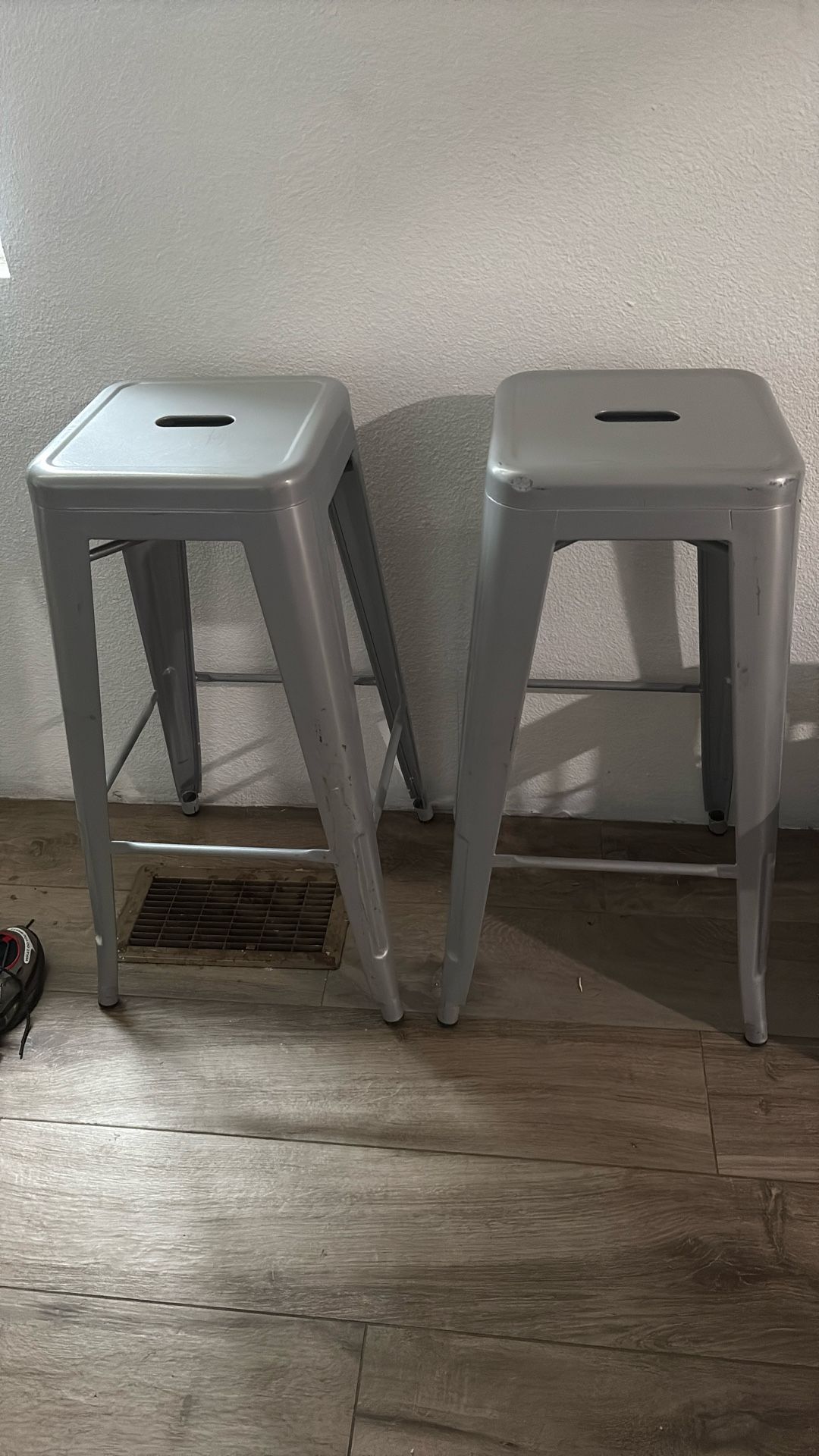 Silver Bar Stools 