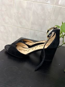 Sam Edelman Black Suede Block Heels
