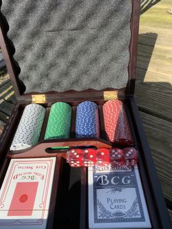 Poker set for 4 players. $15