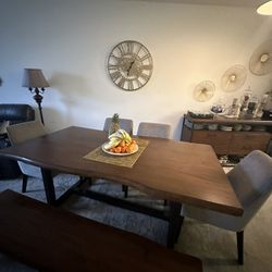 Dining table With Serving Table 