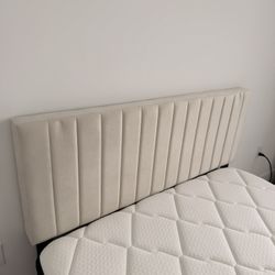 Full Size Bed Frame With Velvet Finishes