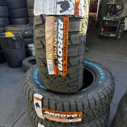 ALL TERRAIN TIRES 265/70/18 AROYO. 195/65/15. 205/55/16. 215/60/16. 235/75/15. 235/45/18. 235/40/19. 255/65/18. 235/60/18. 275/55/20. 275/60/20 And Mo