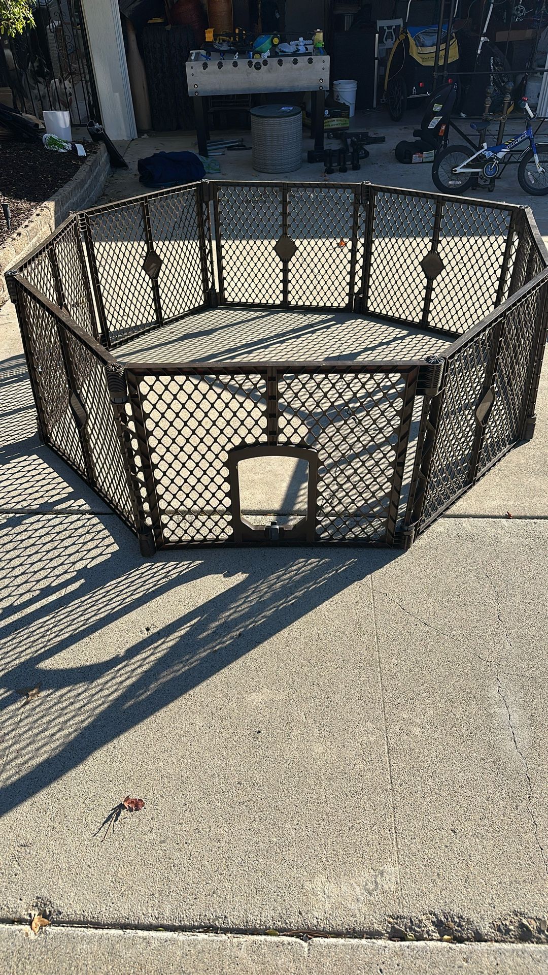 MyPet 8-Panel Petyard Passage: 6.5 ft. Wide 26 in. Tall Brown Freestanding Customizable