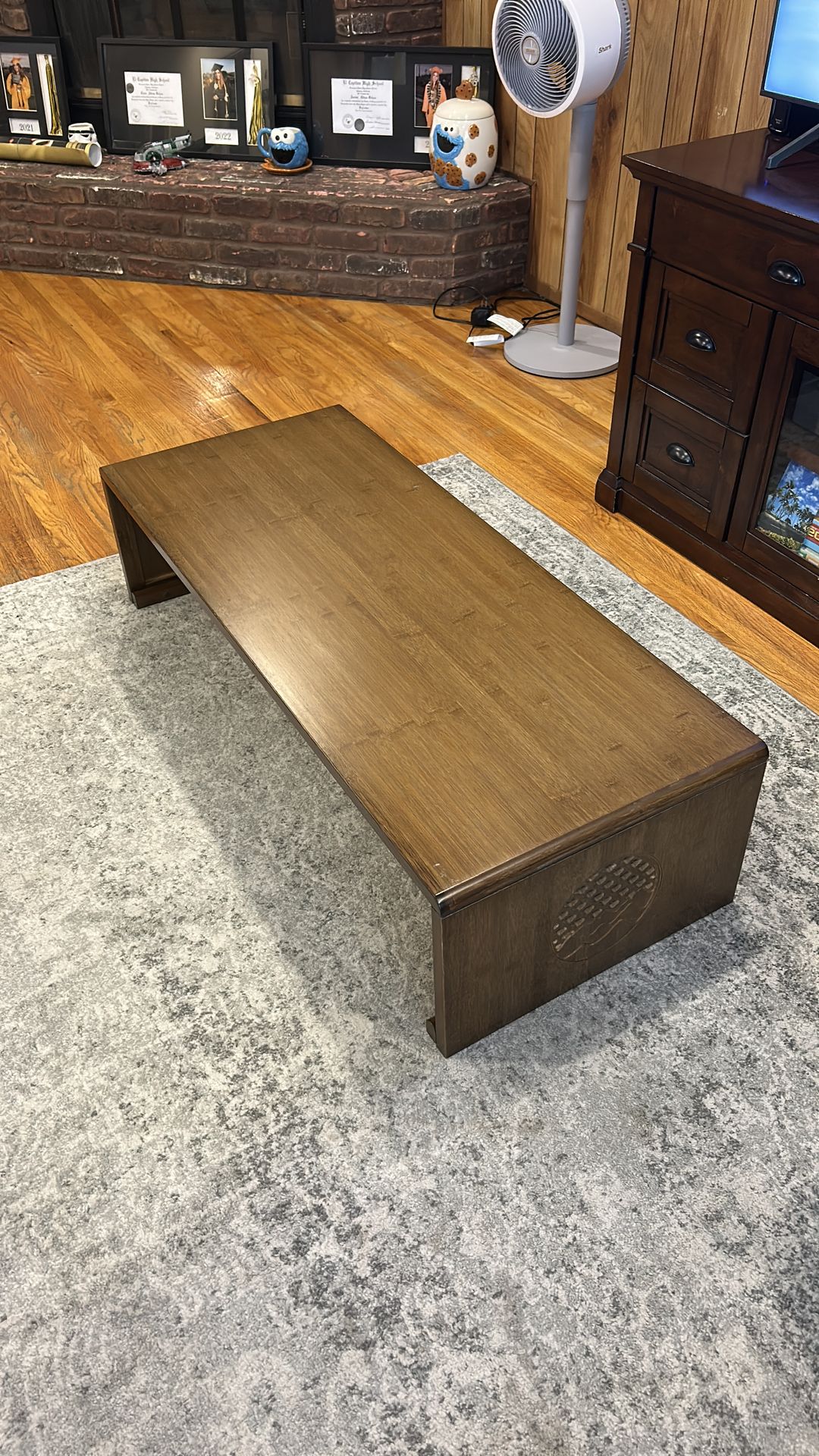 Folding bamboo table