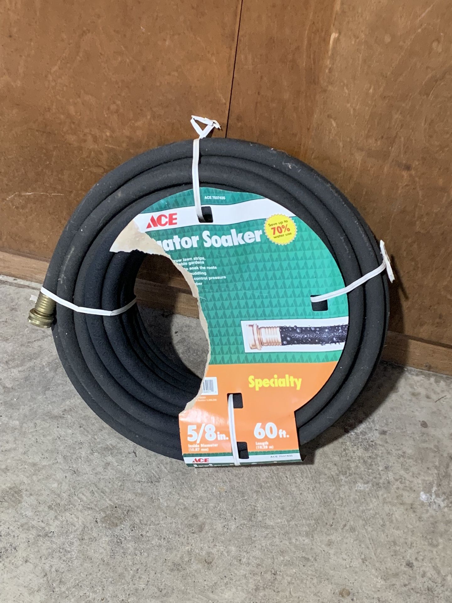 60’ Soaker Hose 5/8” Diam New