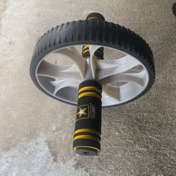 Pair Of U.S Army  Push Up Bars And Wheel With Foam Handles Green Combo One Size