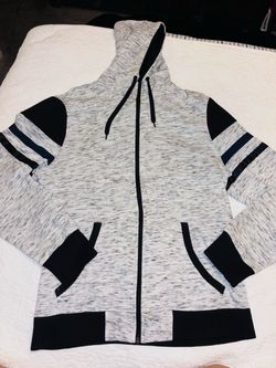 I Jeans By Buffalo Gray & Black Zip-Up Hoodie