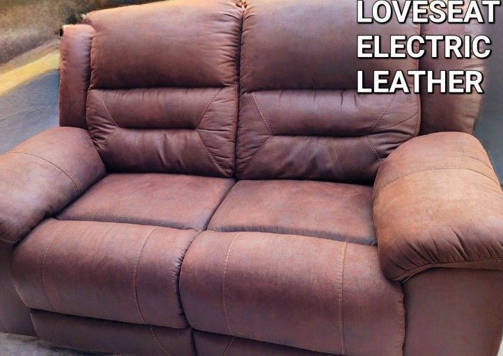 Leather Electric Reclining Sofa & Loveseat