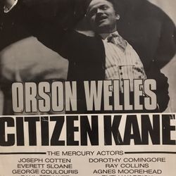 MOVIE POSTER Orson WELLES Citizen KANE OBO Excellent Condition One Owner 