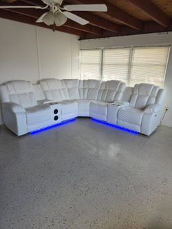 Seccional Reclinable Led Electrico