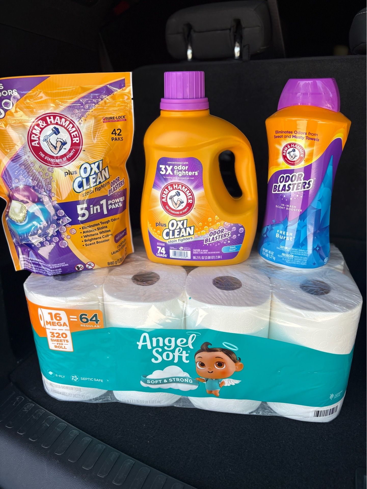 Arm and hammer & angel soft toilet paper bundle