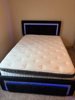 Brand new full size led bed frame