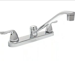 Glacier Bay Constructor Double Handle Standard Kitchen Faucet in Chrome