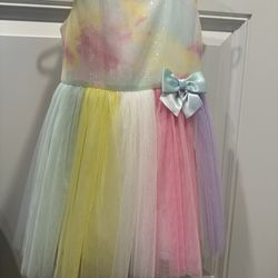 Jessica Ann Toddler Girl's unicorn Watercolor Pastel Dress