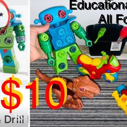 $10 For All Educational Puzzles Toy Take apart with Tools 🪛 🧰 🪛 screwdrivers in great condition