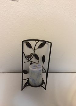 Wall candle holder