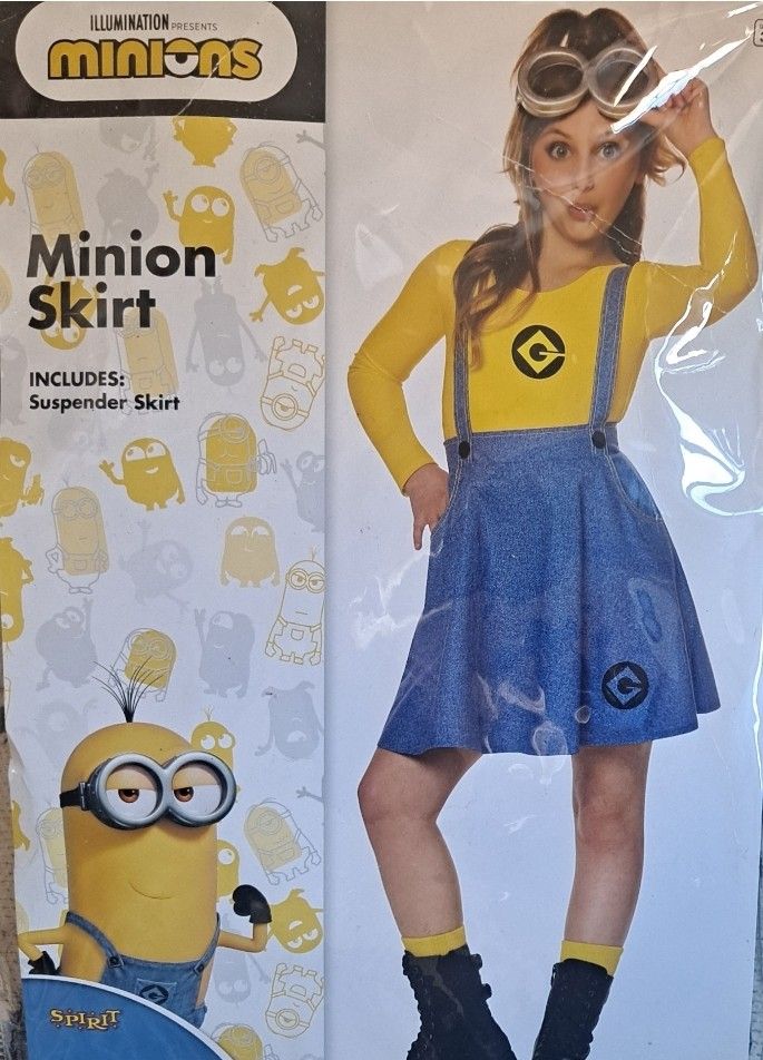 Disfraz de Minion para niña / Minion Skirt Costume for Girl (Size M 8–10)
