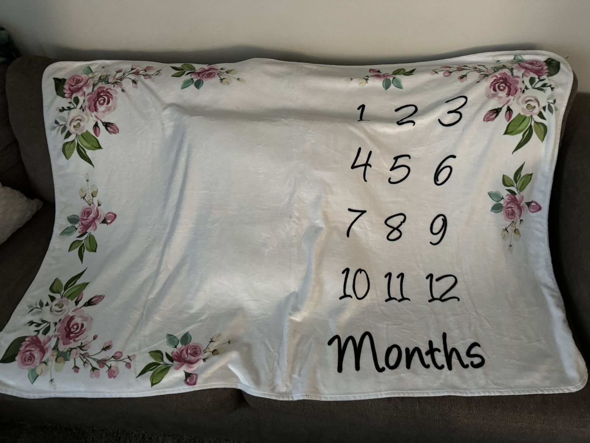 12 Month Baby Photo Blanket