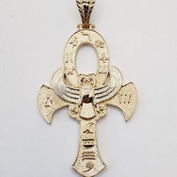 14k Gold Egyptian Ankh Pendant
