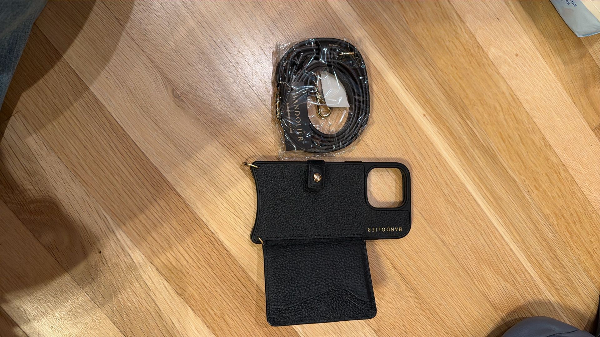 Bandolier iPhone 16 Pro Mila MagSafe Crossbody Phone Case in Black/Gold