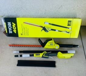 RYOBI 40V 18 in. Cordless Battery Pole Hedge Trimmer (Tool-Only)