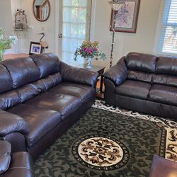 Leather Sofa & Loveseat
