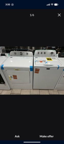 Washer and dryer set top load maytag