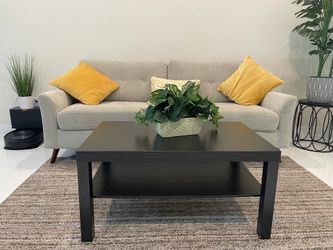 Light Gray Fabric 3-Seat Sofa
