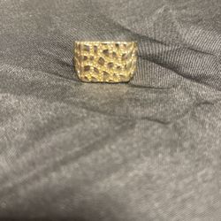 Gold plated nugget ring