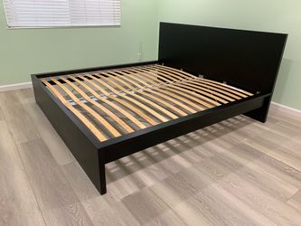 Cal King  IKEA MALM  Bed Frame, 4 Storage Drawers, Black