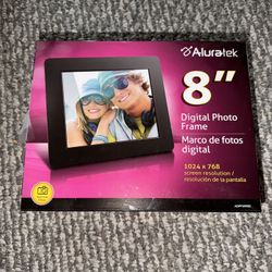 Aluratek 8” Digital Photo Frame - New