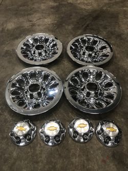 17 in chevy hub caps & center caps