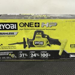 RYOBI ONE+ HP 18V Brushless Cordless Compact One-Handed Reciprocating Saw (Tool Only) USED LIKE NEW