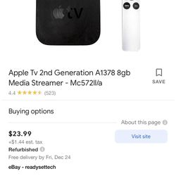 Apple TV 2nd Generation 