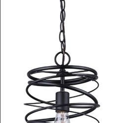 Single Light 8" Wide Abstract Mini Pendant