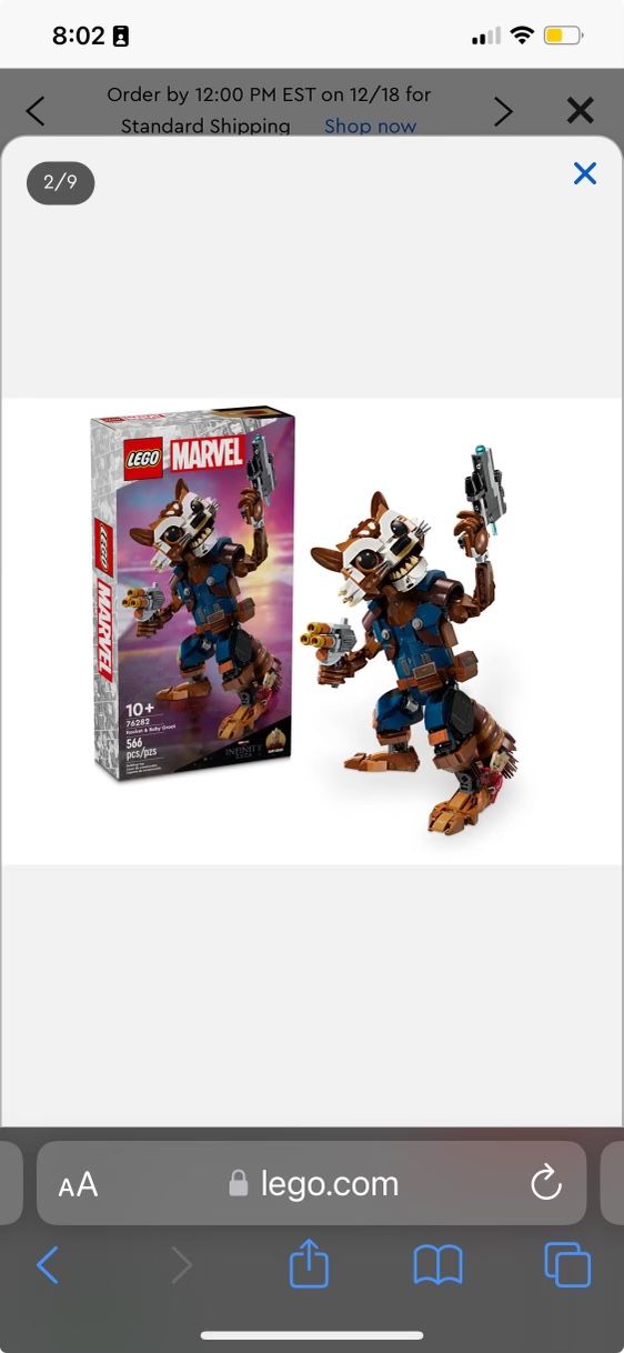 Guardians Of The Galaxy Rocket Legos Lego New In Box