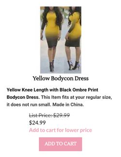 Yellow bodycon dress available in large xl 2x