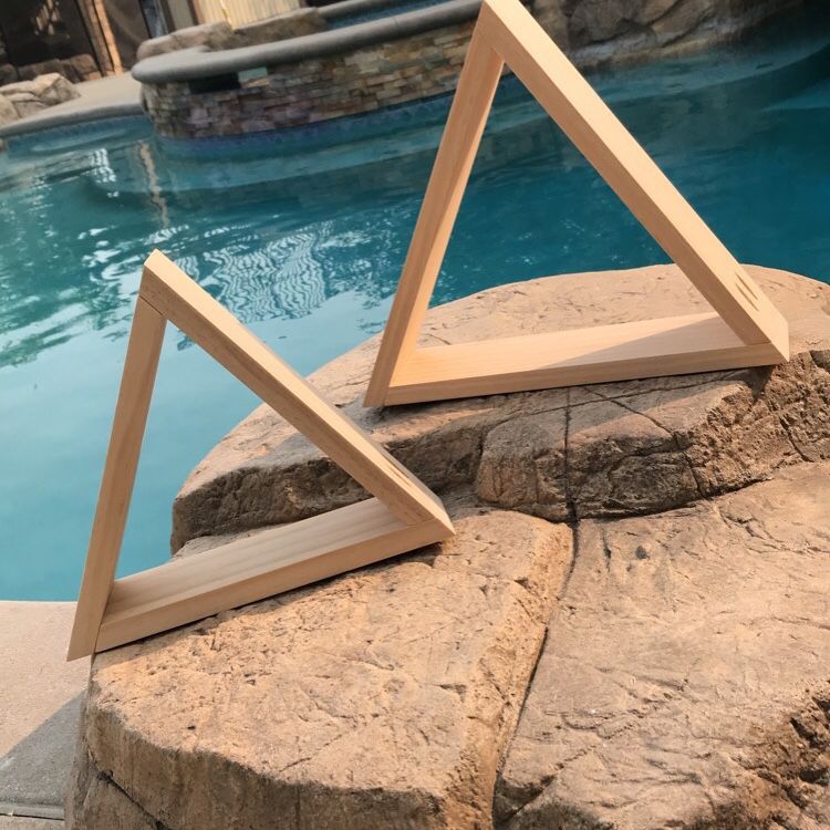 Floating triangle shelves