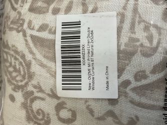 Ovzme mill printed linen double window certain