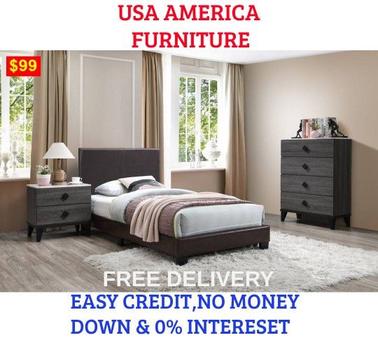 BRAND NEW TWIN SIZE BEDFRAME  ADD MATTRESS (STARTING AT $99)  Item #PDXT