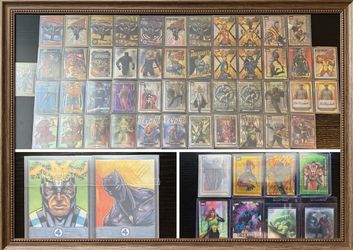 Topps Marvel Chrome & Finest 63 Lot 2x1/1 Sketches Impossible Man /5,Clawed SSP