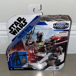 Star Wars Mission Fleet Speeder Bike w/ IG-11 And Grogu