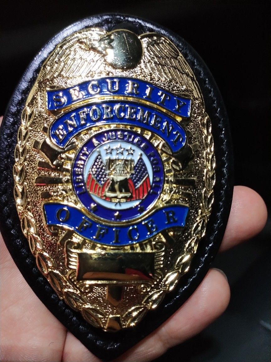 Security Gold Color Badge