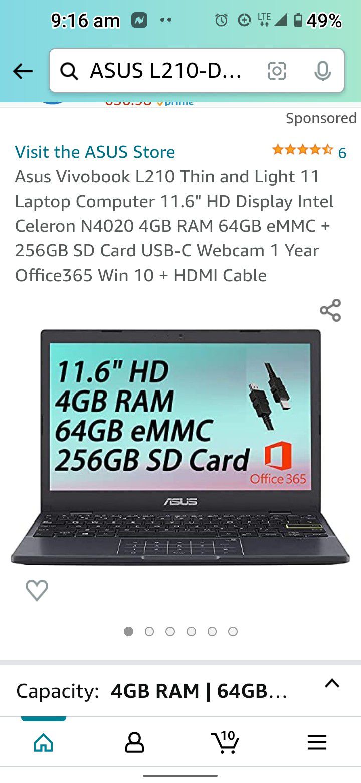 ASUS L210MA-DBO1 Notebook $115