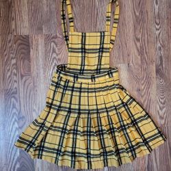 Yellow Flannel Almost Famous Dress