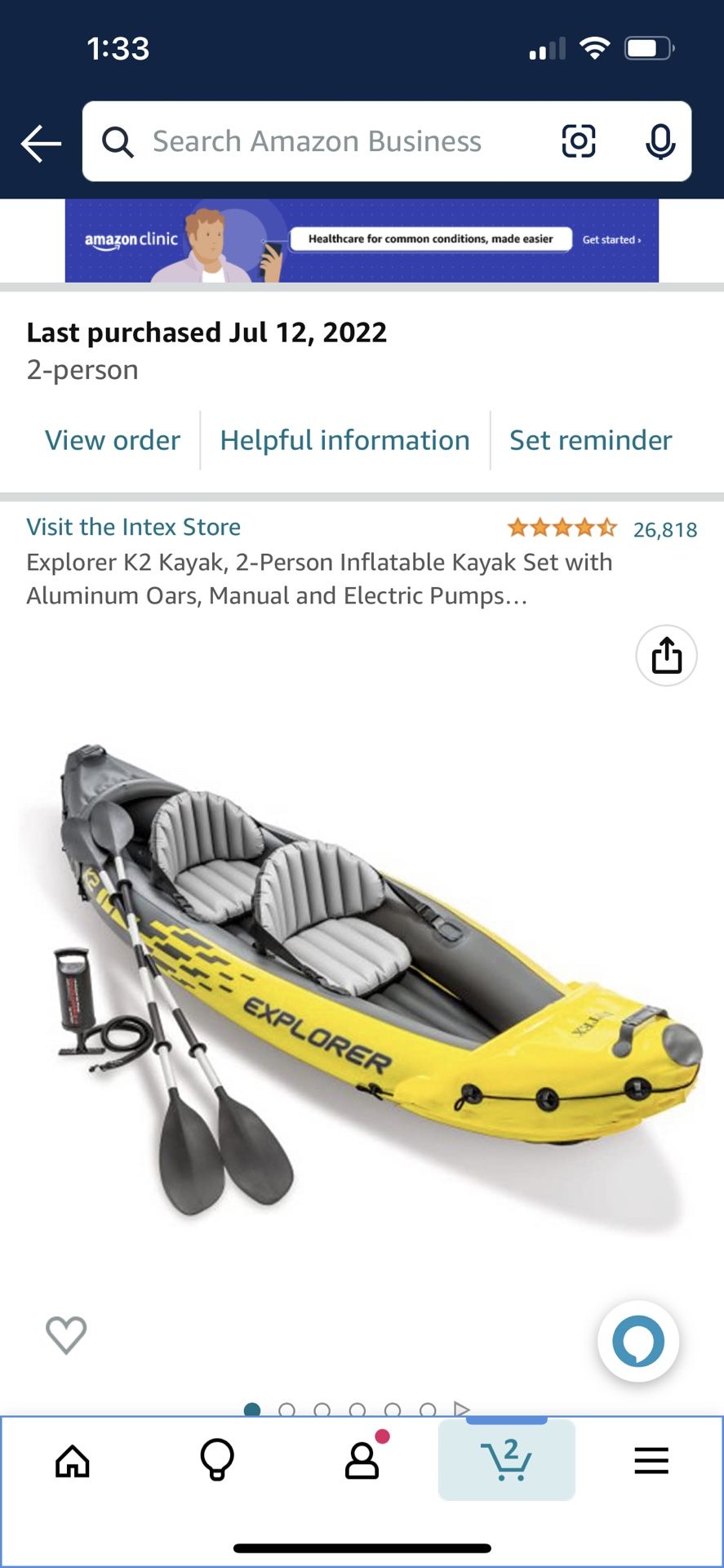 Brand New Explorer K2 Kayak, 2-Person Inflatable Kayak Set with ...