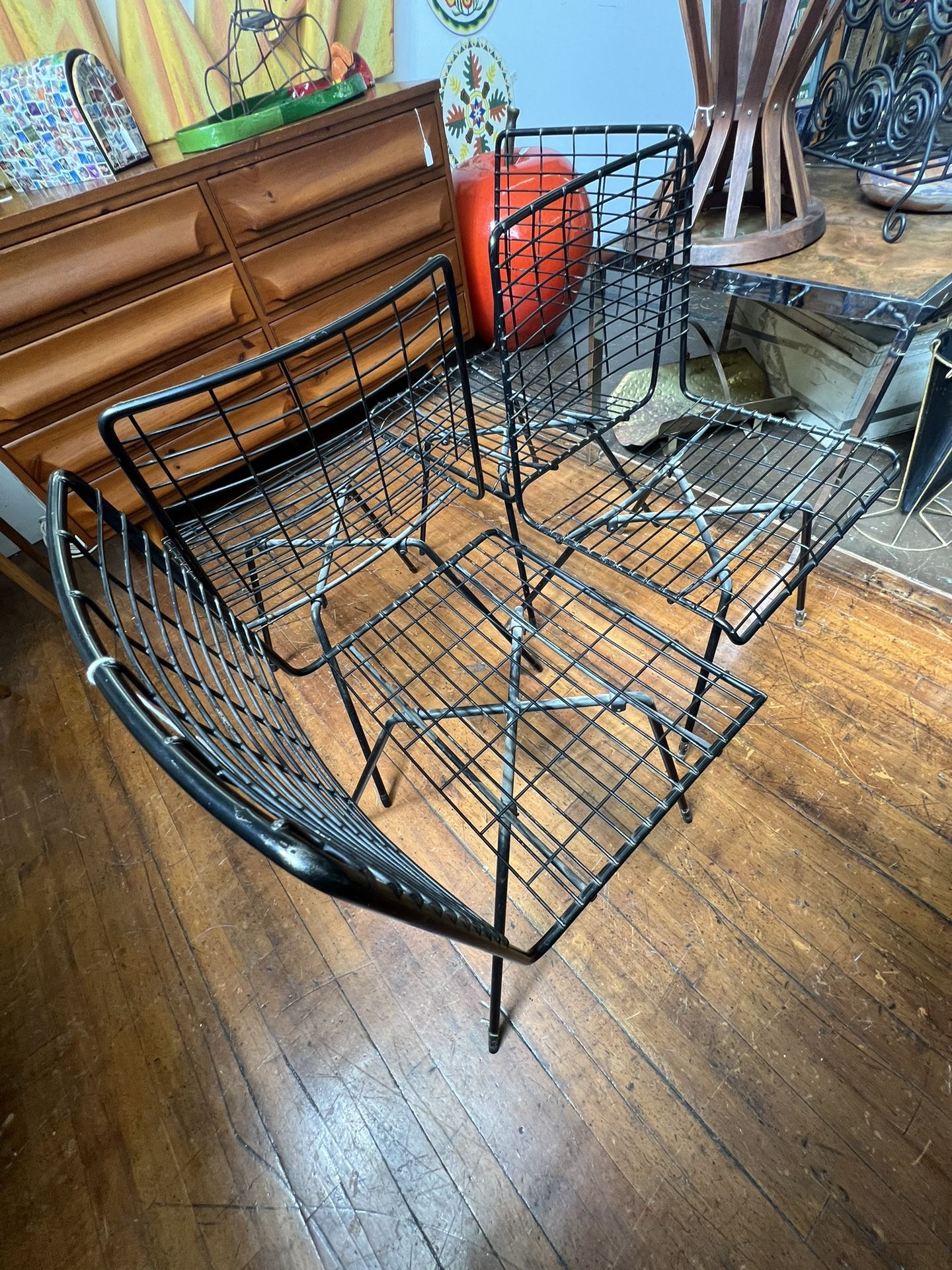 ガーデンファニチャー 50s wire chair by John Keal John Keal Wire