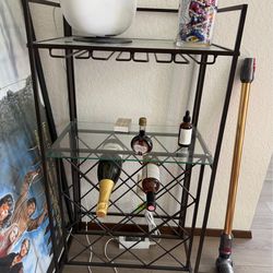 Metal & glass bar cart