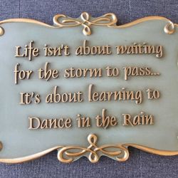 $15.00 - 14" Inspirational Plaque, Elegant/Weighted - Like New/Lowest Price!